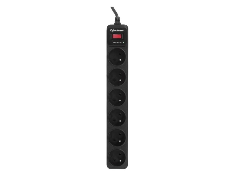 CyberPower Tracer III B0620SC0-FR surge protector 6 AC outlet(s) 200 - 250 V 1.8 m Black B0620SC0-FR – CyberPower Разклонители