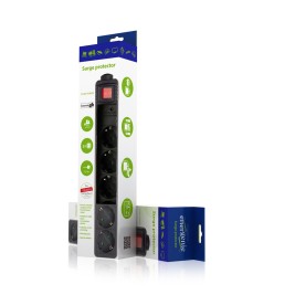 EnerGenie SPG5-C-15 surge protector Black 5 AC outlet(s) 250 V 4.5 m