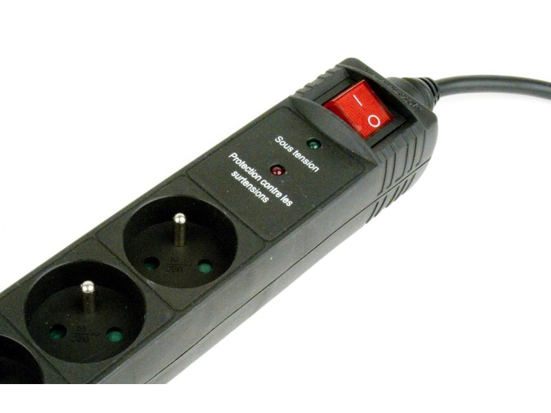 Gembird SPF5-C-10 surge protector Black 5 AC outlet(s) 250 V 3 m SPF5-C-10 – ENERGENIE Разклонители