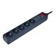 Gembird SPG5-C-10 surge protector Black 5 AC outlet(s) 250 V 3 m SPG5-C-10 – ENERGENIE Разклонители