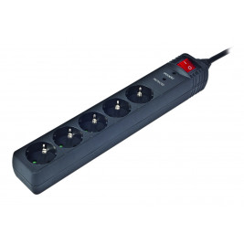 Gembird SPG5-C-5 power extension 1.5 m 5 AC outlet(s) Black