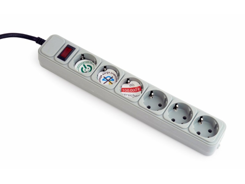 Gembird SPG6-B-6C power extension 1.8 m 6 AC outlet(s) SPG6-B-6C – ENERGENIE Разклонители