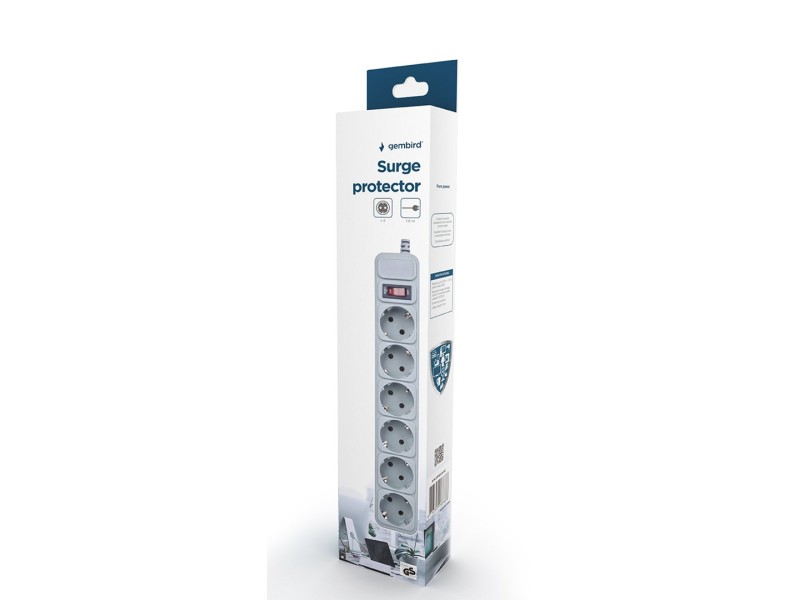 Gembird SPG6-B-6C power extension 1.8 m 6 AC outlet(s) SPG6-B-6C – ENERGENIE Разклонители