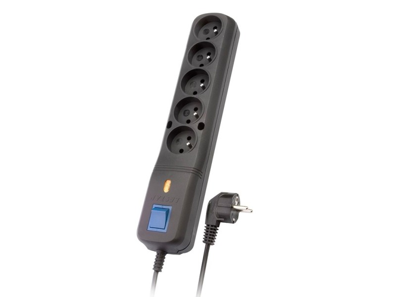 LESTAR LV 530W power extension 1.5 m 230 AC outlet(s) Indoor Black LV 530W 1,5m – Lestar Разклонители