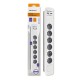 Qoltec 50294 surge protector White-grey 6 AC outlet(s) 230 V 1.8 m 50294 – Qoltec Разклонители