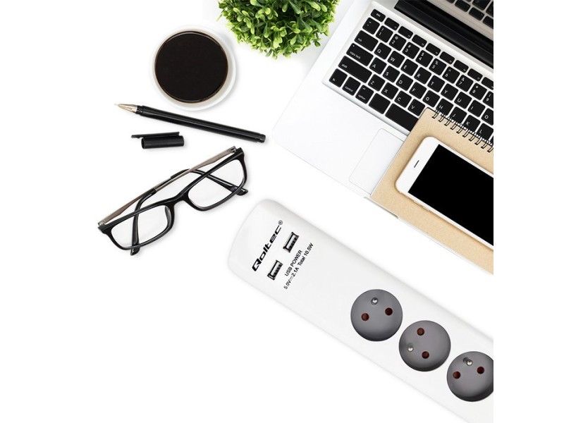 Qoltec 50294 surge protector White-grey 6 AC outlet(s) 230 V 1.8 m 50294 – Qoltec Разклонители