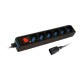 Techly Power Strip 6 Sockets Black with VDE Plug IUPS-PCP-6V 300145 – TECHly Разклонители