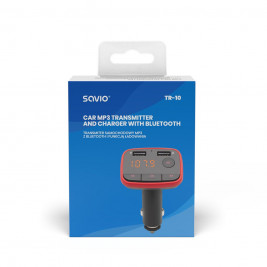 Savio Bluetooth FM трансмитер TR-10 87,6 - 107,9 MHz черен