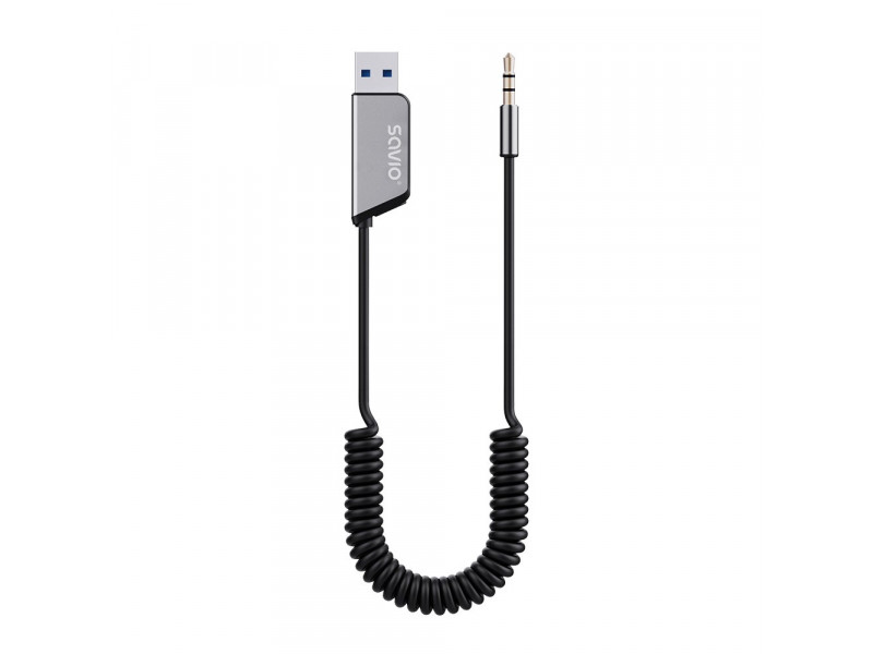 Savio TR-16 Transmitter AUX adapter with hands-free function, Bluetooth 5.3, Google Assistant/Siri Savio TR-16 Transmitter AUX adapter with hands-free function, Bluetooth 5.3, Google Assistant/Siri