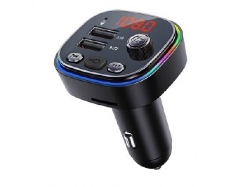 Vakoss TC-B439K FM transmitter 87.5 - 108 MHz Bluetooth/USB Black TC-B439K – VAKOSS FM трансмитери