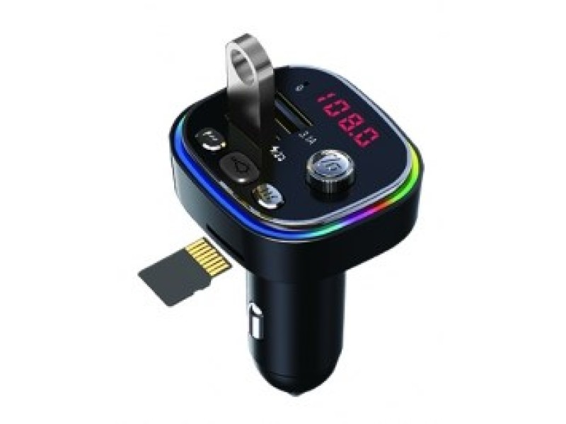 Vakoss TC-B439K FM transmitter 87.5 - 108 MHz Bluetooth/USB Black TC-B439K – VAKOSS FM трансмитери