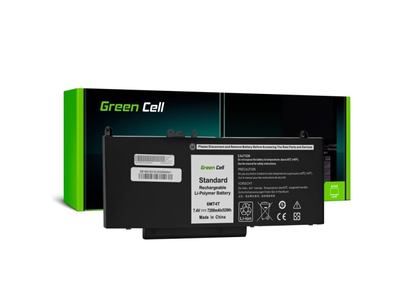 Green Cell 6MT4T 07V69Y Dell laptop battery 7,4V 7200mAh (DE162) DE162 – Green Cell Батерии