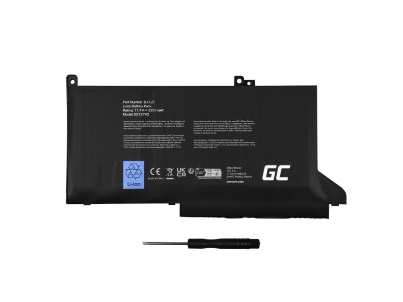Green Cell DE127V2 Dell laptop battery 11,4V 2700mAh DE127V2 – Green Cell Батерии