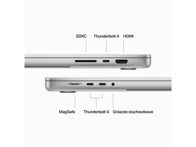 Apple MacBook Pro Apple M M3 Pro Laptop 41.1 cm (16.2) 36 GB 512 GB SSD Wi-Fi 6E (802.11ax) macOS Sonoma Silver MRW63ZE/A – Apple Лаптопи