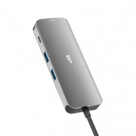 Silicon Power SR30 Докинг USB 3.2 Gen 1 (3.1 Gen 1) Type-C Сив, металик