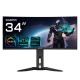 GIGABYTE MO34WQC2 34 OLED WQHD Curved Gaming Monitor - 3440 x 1440, 240Hz, 0.03ms, KVM, 250 cd/m², FreeSync Premium Pro, DisplayHDR True Black 400, HDMI 2.1, Displayport 1.4 MO34WQC2 – GIGABYTE LCD & LED Монитори