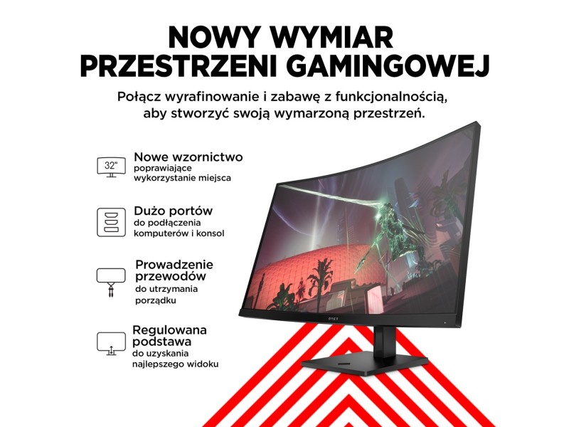 HP OMEN by HP 32c computer monitor 80 cm (31.5) 2560 x 1440 pixels Quad HD Black 780K6E9#ABB – Hewlett-Packard LCD & LED Монитори