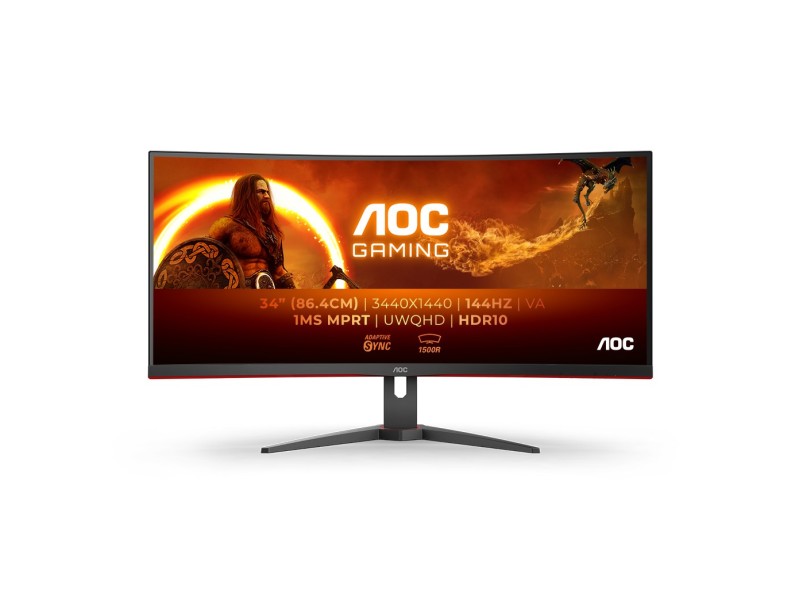 AOC G2 CU34G2XE/BK LED display 86.4 cm (34) 3440 x 1440 pixels Wide Quad HD LCD Black, Red CU34G2XE/BK – AOC LCD & LED Монитори