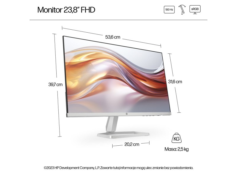 HP 23.8-inch Series 5 FHD monitor - 524sf HP 23.8-inch Series 5 FHD monitor - 524sf 94C17E9#ABB – Hewlett-Packard LCD & LED Монитори