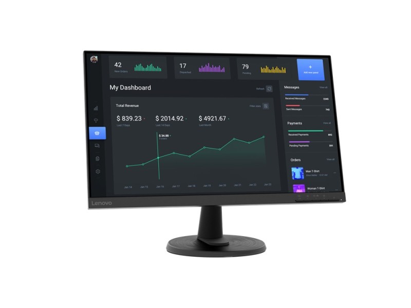 Lenovo D24-40 60.5 cm (23.8) 1920 x 1080 pixels Full HD LED Black 67A2KAC6EU – Lenovo LCD & LED Монитори