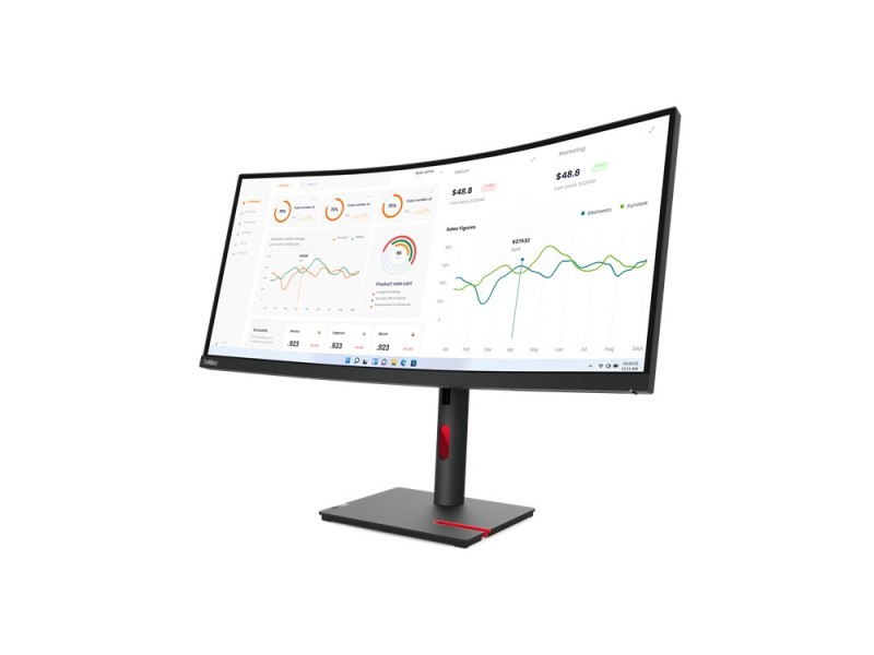 Lenovo ThinkVision T34w-30 LED display 86.4 cm (34) 3440 x 1440 pixels Wide Quad HD Black 63D4ZAT1EU – Lenovo LCD & LED Монитори