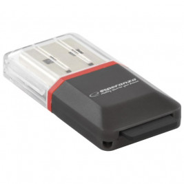 Esperanza EA134K четец на карти Черен,Сребърен,Прозрачен USB 2.0