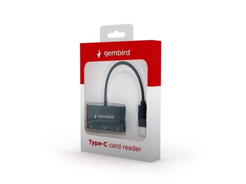 Gembird UHB-CR3-02 card reader USB 3.2 Gen 1 (3.1 Gen 1) Type-C Black UHB-CR3-02 – GEMBIRD Четци за карти