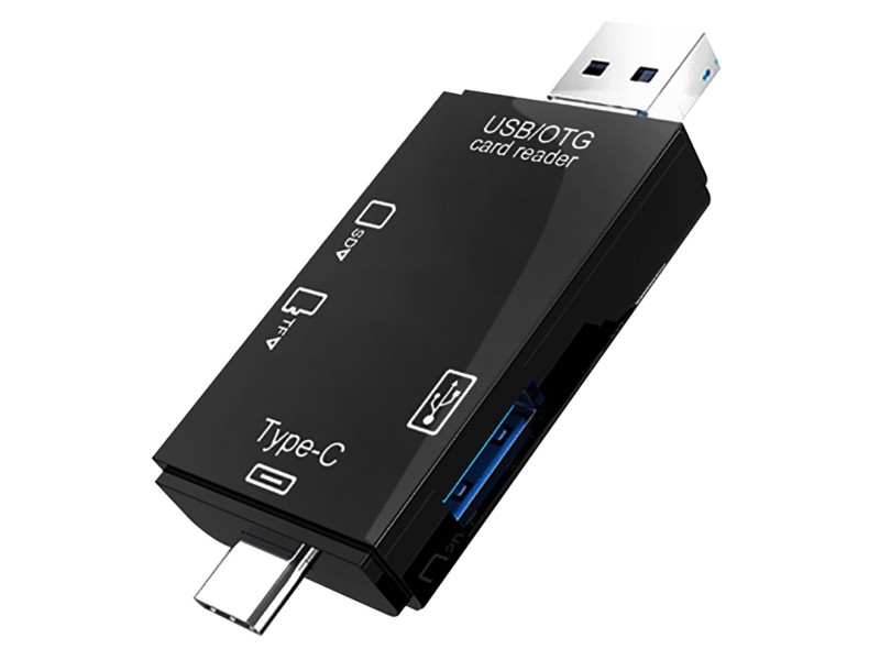 VAKOSS CARD READER 6IN1 USB A / MICRO USB / USB C / SD / MICRO SD / USB TC-R425X TC-R425X – VAKOSS Четци за карти