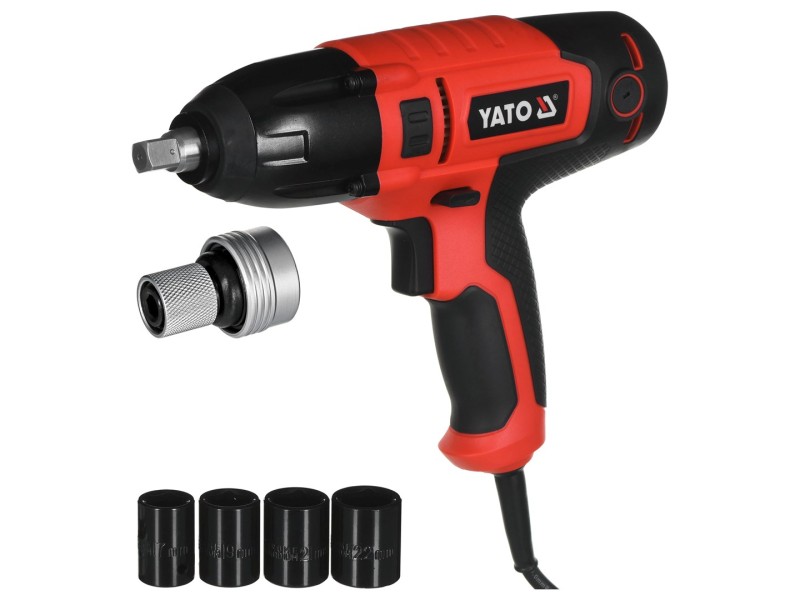 Yato YT-82020 power wrench 1/4 3300 RPM 450 N⋅m Black, Red 450 W Yato YT-82020 power wrench 1/4 3300 RPM 450 N⋅m Black, Red 450 W YT-82020 – YATO Ударни гайковери