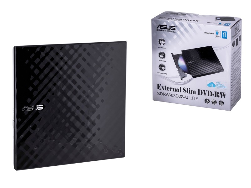 ASUS SDRW-08D2S-U Lite optical disc drive DVD±RW Black 90-DQ0435-UA221KZ – ASUS Оптични устройства
