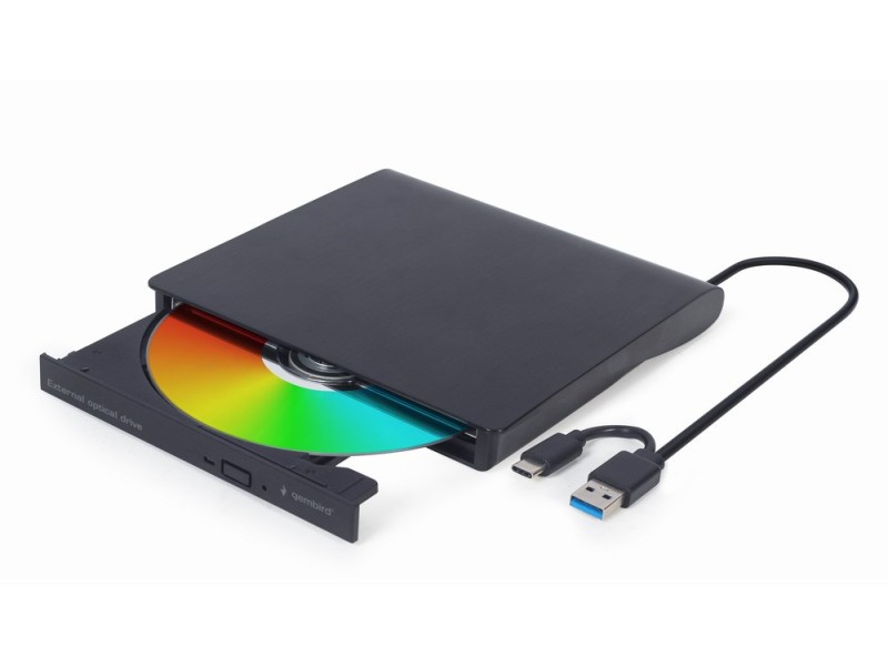 Gembird DVD-USB-03 External USB DVD drive, black DVD-USB-03 – GEMBIRD Оптични устройства