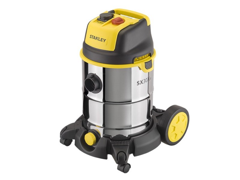 Stanley SXVC30XTDE Black, Stainless steel, Yellow 1600 W SXVC30XTDE – STANLEY Индустриални прахосмукачки