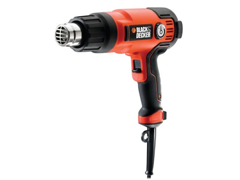 Black & Decker KX2200K-QS heat gun Hot air gun 720 l/min 645 °C 2000 W Black, Orange KX2200K-QS – BLACK+DECKER Пистолети за горещ въздух