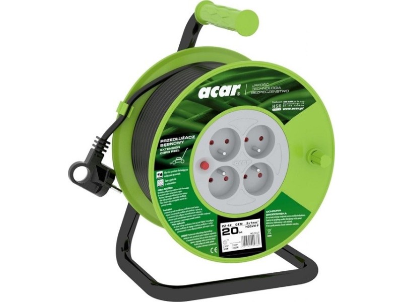 Acar PZ-4Z/OTM H05VV-F 3G1.0 20M  Retractable extension cable M02047 – Acar Комплекти с инструменти