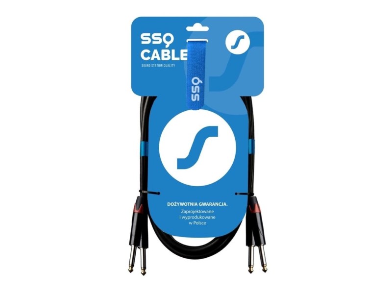 SSQ JMJM2 - Cable 2x Jack mono 6,3 mm - 2x Jack mono 6,3 mm, 2 m SS-2104 – SOUND STATION QUALITY (SSQ) Звукови Системи