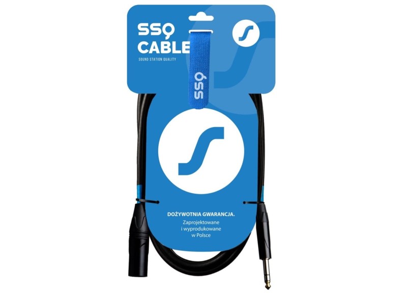 SSQ JSXM3 SS-1463 Cable Jack Stereo - XLR 3-pin Male 3 m Black SS-1463 – SOUND STATION QUALITY (SSQ) Звукови Системи