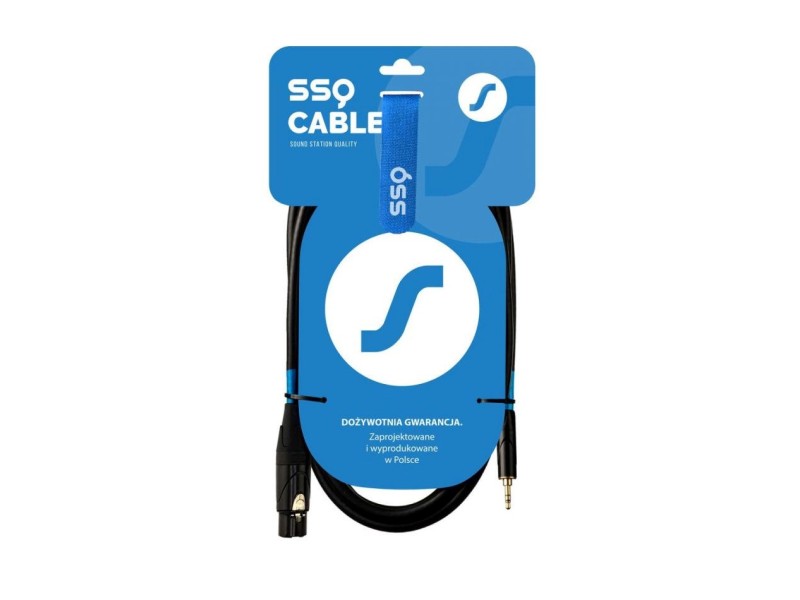 SSQ XLRMi1 - XLR female - Jack stereo 3,5 mm cable , 1 m SS-2071 – SOUND STATION QUALITY (SSQ) Звукови Системи