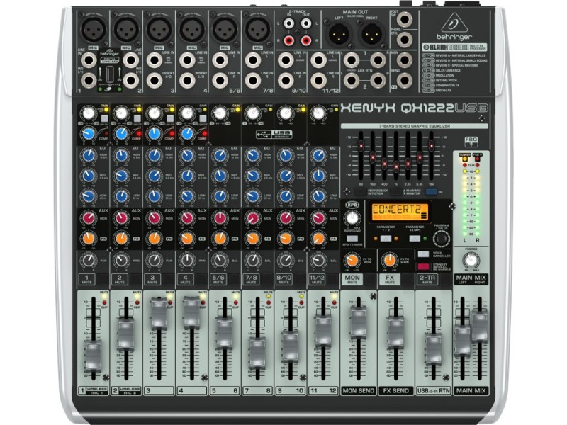 Behringer QX1222USB audio mixer 16 channels 27000362 – Behringer Звукови Системи