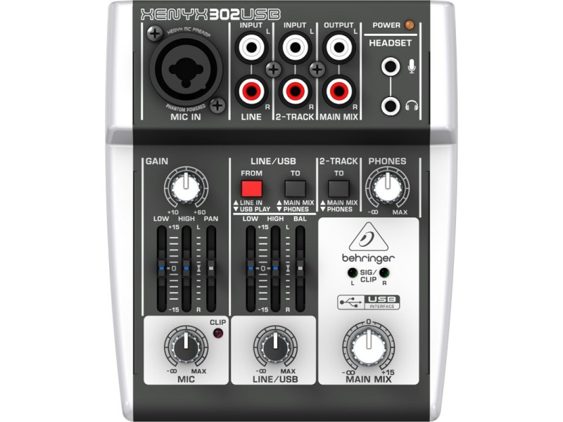 Behringer X302USB audio mixer 5 channels 27000221 – Behringer Звукови Системи
