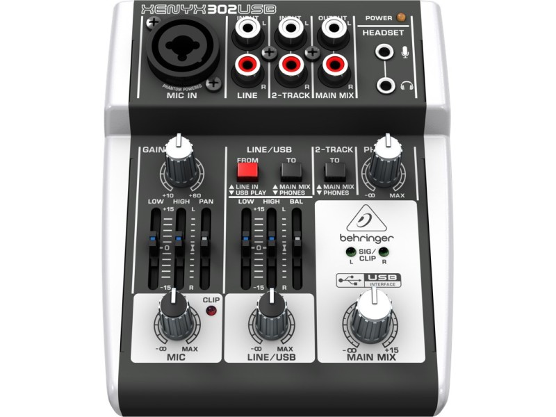 Behringer X302USB audio mixer 5 channels 27000221 – Behringer Звукови Системи