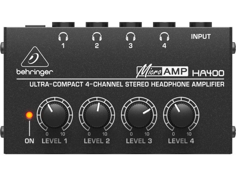 Behringer HA400 - ultra-Compact 4-Channel Stereo Headphone Amplifier HA400 – Behringer Звукови Системи