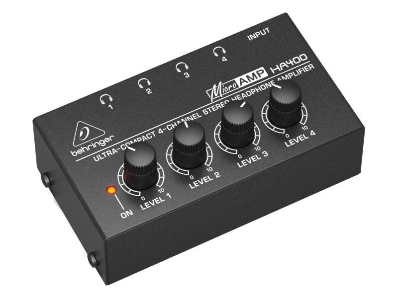 Behringer HA400 - ultra-Compact 4-Channel Stereo Headphone Amplifier HA400 – Behringer Звукови Системи