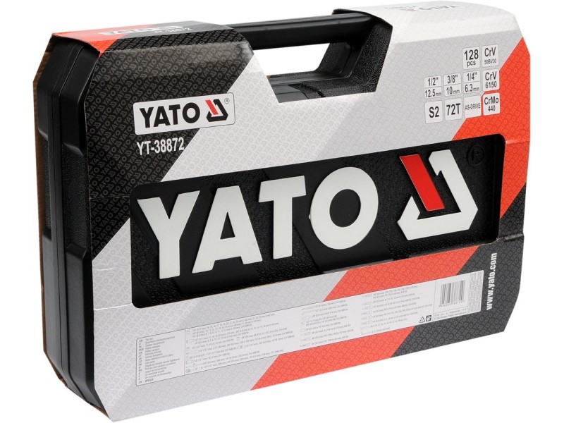 Yato YT-38872 mechanics tool set 128 tools YT-38872 – YATO Гаечни ключове