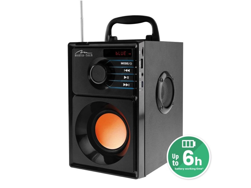 Media-Tech BOOMBOX BT 15 W Stereo portable speaker Black MT3145 V2 – Media tech Радио