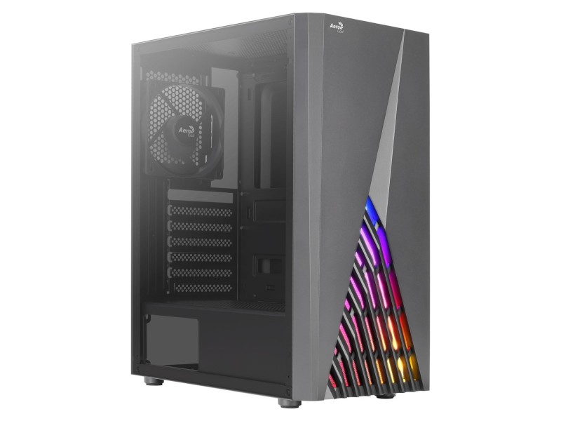 Aerocool DELTABKV1 ATX PC Case RGB Front Full Side Window 12cm Fan Black AEROPGSDELTA-A-BK-V1 – Aerocool Компютърни кутии