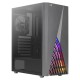 Aerocool DELTABKV1 ATX PC Case RGB Front Full Side Window 12cm Fan Black AEROPGSDELTA-A-BK-V1 – Aerocool Компютърни кутии