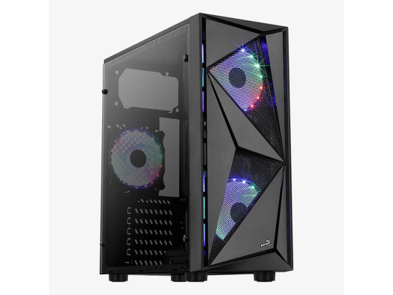 Aerocool Glider Cosmo-A-BK-v2 Midi Tower Black AEROPGSGLIDER-2RGB-A – Aerocool Компютърни кутии
