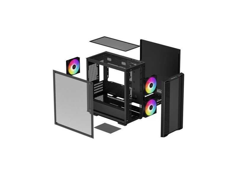DeepCool CC360 ARGB Mini Tower Black R-CC360-BKAPM3-G-1 – DEEPCOOL Компютърни кутии