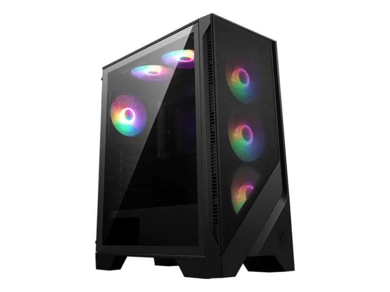MSI MAG FORGE 120A AIRFLOW computer case Midi Tower Black, Transparent 306-7G23A21-809 – MSI  Компютърни кутии