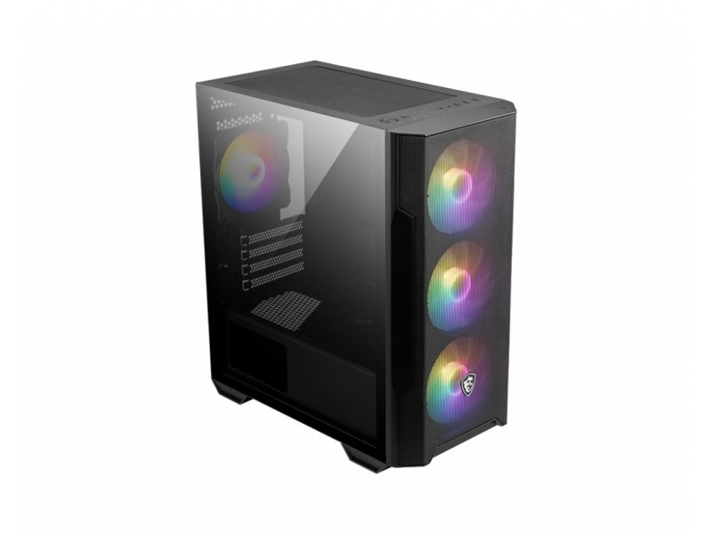 MSI MAG FORGE M100R computer case Midi Tower Black, Transparent 306-7G20R21-809 – MSI  Компютърни кутии